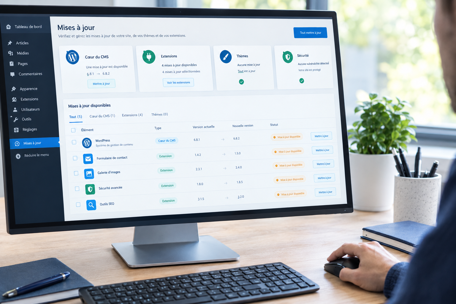 Maintenance WordPress et suivi de site internet